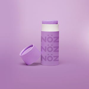 Nöz vibrant purple tube of "Lilac Dreams" cruelty-free and vegan sunscreen